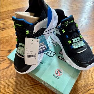 Skechers Kids Sneakers - Black, Blue, and Green